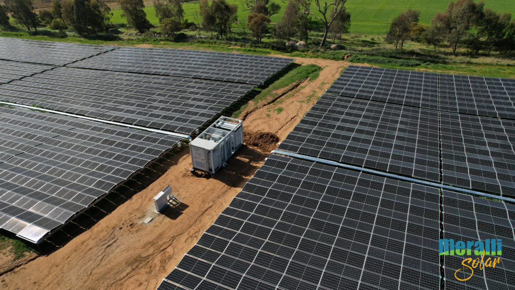 Aerial view of Junee Solar Farm